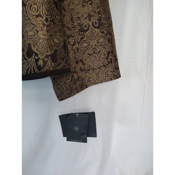 NWT Liz Claiborne Jacquard Blazer Jacket Overcoat Sz 22 Paisley Classic Whimsy - Picture 13 of 15